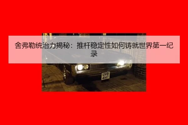 舍弗勒统治力揭秘：推杆稳定性如何铸就世界第一纪录